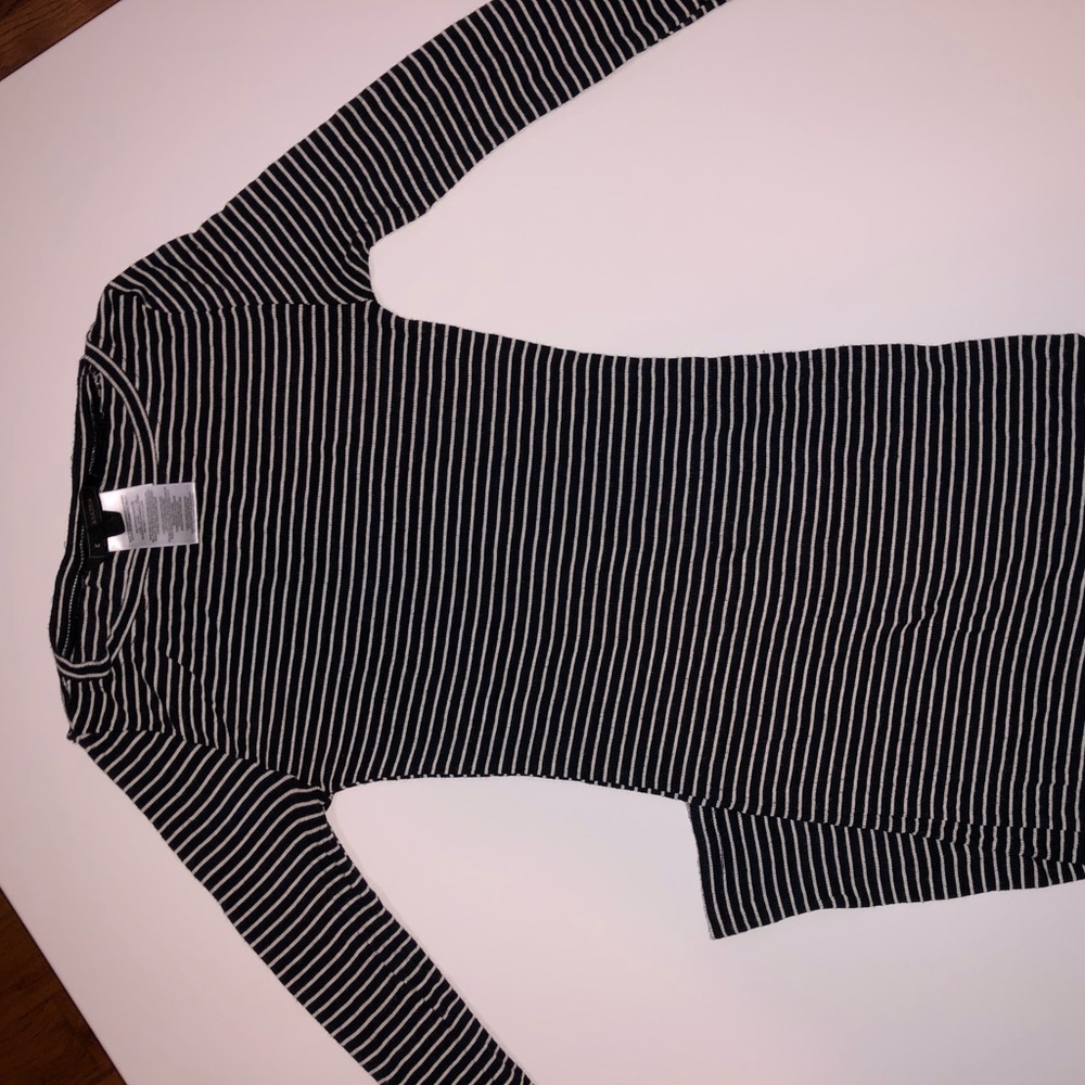 stripe ribbed dress
